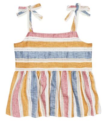 Striped linen-blend top | Il Gufo