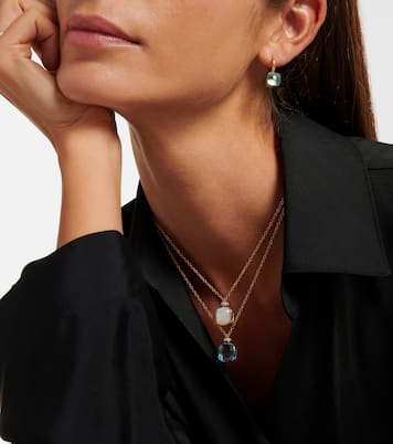 Nudo 18kt rose and white gold necklace with topaz, mother-of-pearl, and diamonds | Pomellato