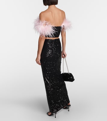 Jupe longue à sequins | Self-Portrait