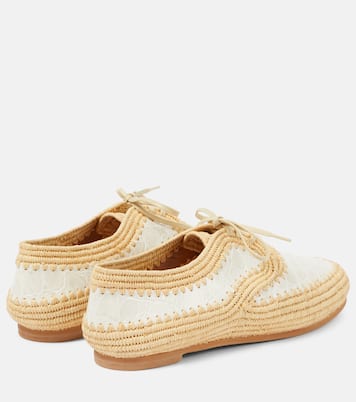 Zapatos brogue Idana de paja con piel | Clergerie