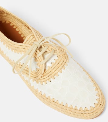 Zapatos brogue Idana de paja con piel | Clergerie