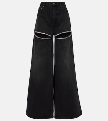 Verzierte Wide-Leg Jeans | Area