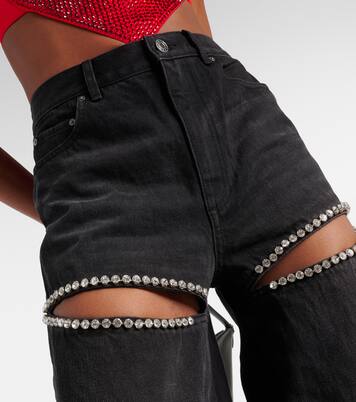 Verzierte Wide-Leg Jeans | Area