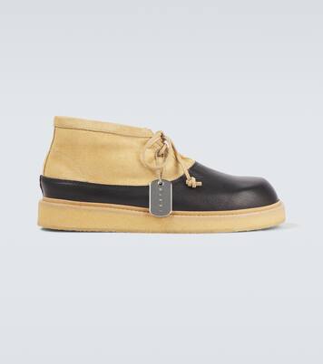 Leather and suede desert boots | Marni