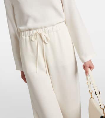 Weite High-Rise-Hose aus Cady Couture | Valentino