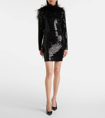 Robe Juises à sequins et plumes | The New Arrivals Ilkyaz Ozel