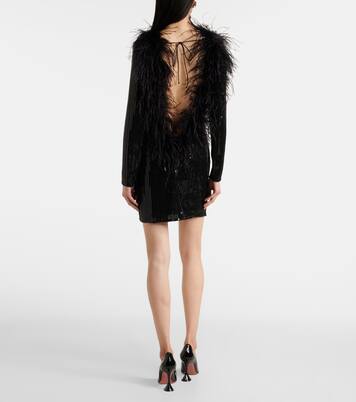 Robe Juises à sequins et plumes | The New Arrivals Ilkyaz Ozel