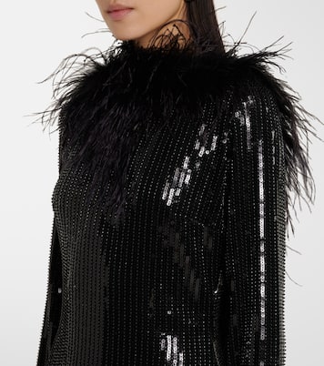 Robe Juises à sequins et plumes | The New Arrivals Ilkyaz Ozel