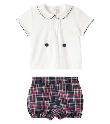 Baby Pablo Tartan top and shorts set | La Coqueta