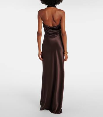 Robe longue Alberta en soie mélangée | Veronica Beard