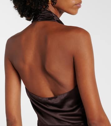 Robe longue Alberta en soie mélangée | Veronica Beard