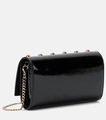 Verziertes Portemonnaie mit Kettenriemen aus Lackleder | Christian Louboutin