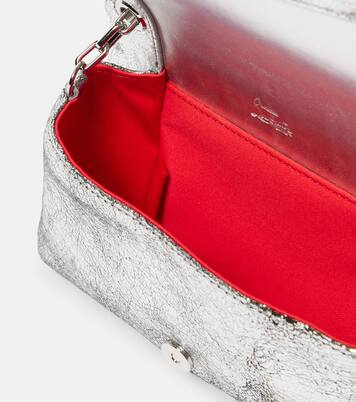 Spiked metallic leather crossbody bag | Christian Louboutin