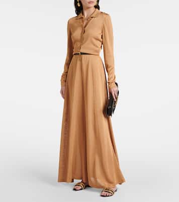 Pantoletten Whitney aus Leder und Raffiabast | Tom Ford