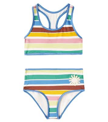 Everley striped racerback swimsuit | Zimmermann Kids