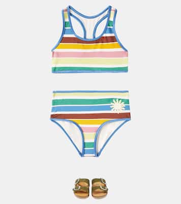Everley striped racerback swimsuit | Zimmermann Kids