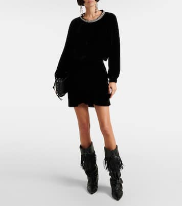 Verziertes Minikleid Beniga aus Samt | Isabel Marant