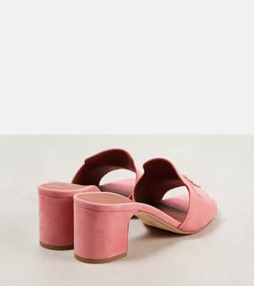 Pantoletten Summer Charms aus Veloursleder | Loro Piana