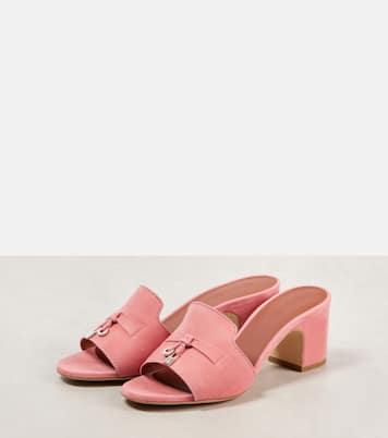 Pantoletten Summer Charms aus Veloursleder | Loro Piana