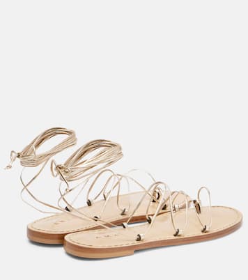 Serengetti metallic leather sandals | Amanu
