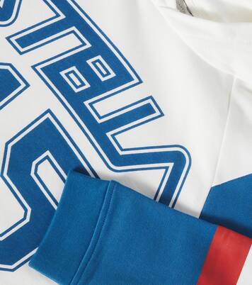 Logo striped cotton jersey hoodie | Stella McCartney Kids