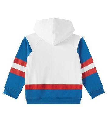 Logo striped cotton jersey hoodie | Stella McCartney Kids