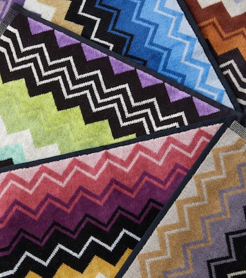 Giacomo Zigzag set of 6 cotton terry face towels | Missoni