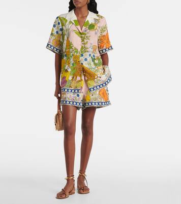 Hazel printed linen shirt | Alémais