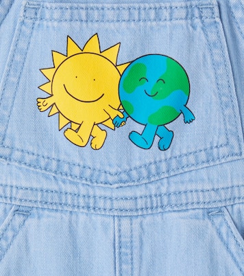 Baby printed denim overalls | Stella McCartney Kids