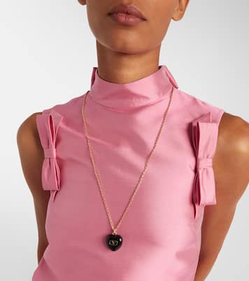 Collier Cœur Royal VLogo en émail | Valentino