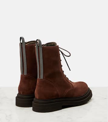 Monili suede ankle boots | Brunello Cucinelli