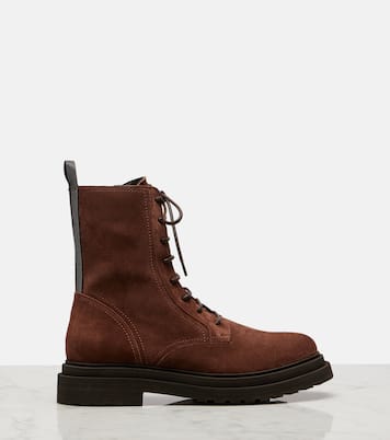 Monili suede ankle boots | Brunello Cucinelli