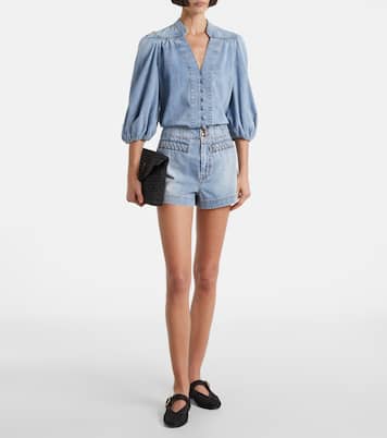 Lucky high-rise denim shorts | Zimmermann