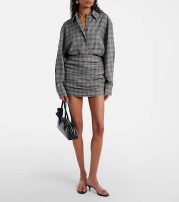 Minigonna in lana e cashmere a quadri | Magda Butrym