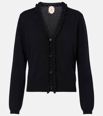 Ruffled wool and cashmere cardigan | Jardin des Orangers