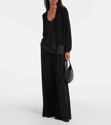 Ruffled wool and cashmere cardigan | Jardin des Orangers