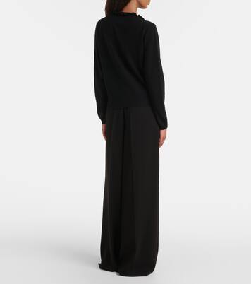 Ruffled wool and cashmere cardigan | Jardin des Orangers