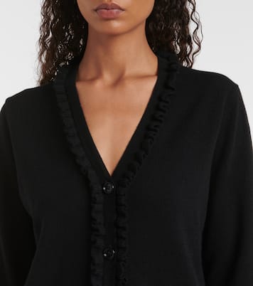 Ruffled wool and cashmere cardigan | Jardin des Orangers