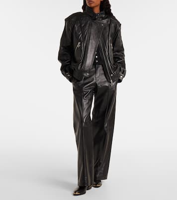 Ciara high-rise leather wide-leg pants | Isabel Marant