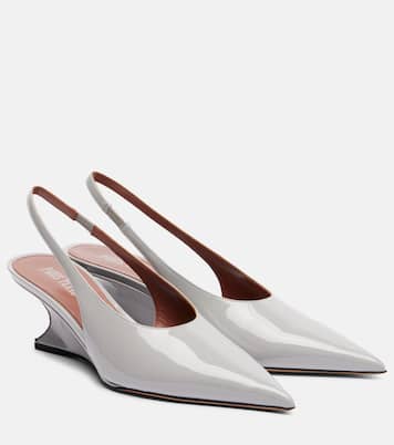 Nina 50 patent leather slingback pumps | Paris Texas