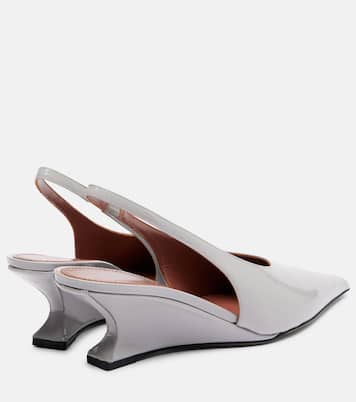Nina 50 patent leather slingback pumps | Paris Texas