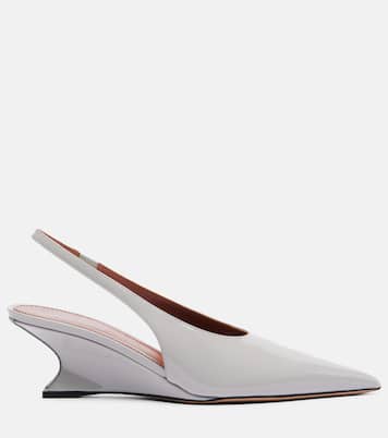 Nina 50 patent leather slingback pumps | Paris Texas
