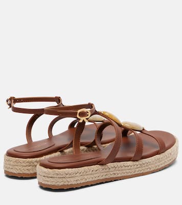 Verzierte Espadrille-Sandalen aus Leder | Gianvito Rossi