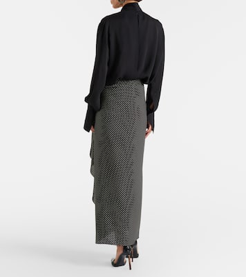 Polka-dot silk midi skirt | Tom Ford