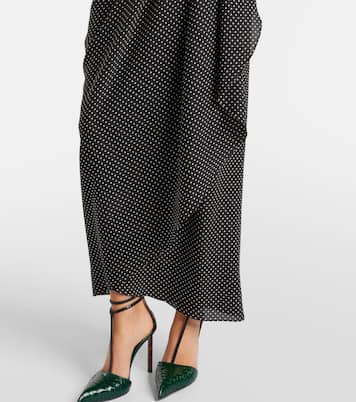 Polka-dot silk midi skirt | Tom Ford