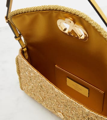 DeVain Small cloqué jacquard shoulder bag | Valentino Garavani