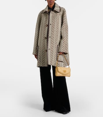 DeVain Small cloqué jacquard shoulder bag | Valentino Garavani