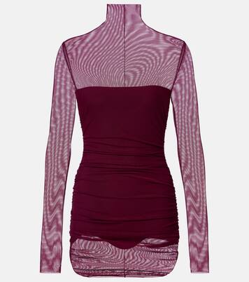 Ruched mesh minidress | Norma Kamali