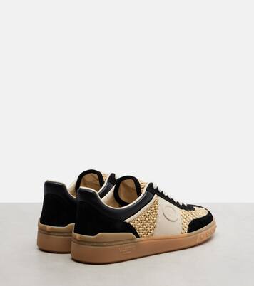Sneakers VLogo aus Raffiabast mit Leder | Valentino Garavani