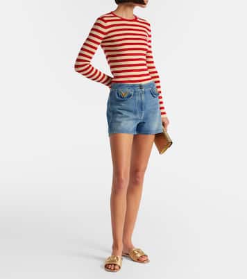 Pantoletten VLogo aus Metallic-Leder | Valentino Garavani